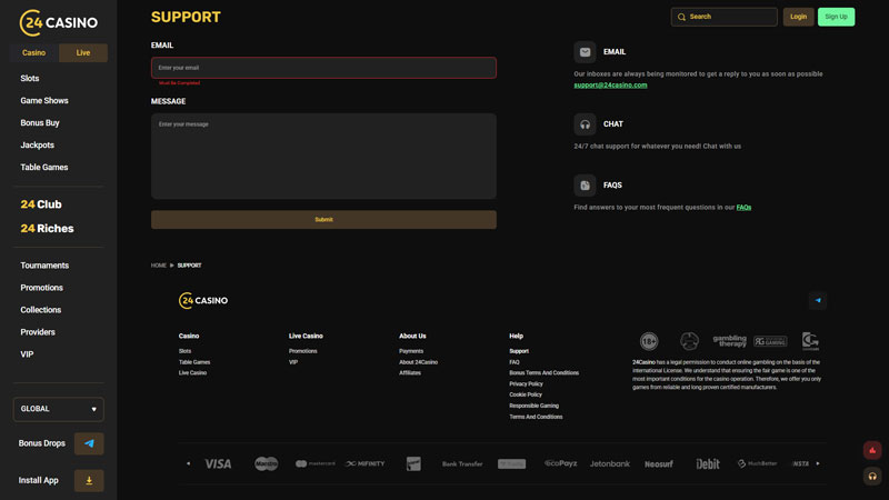 Thumbnail 24casino support