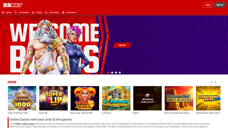 Thumbnail 55bet lobby