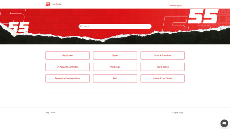 Thumbnail 55bet support