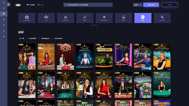aceluckycasino live screenshot