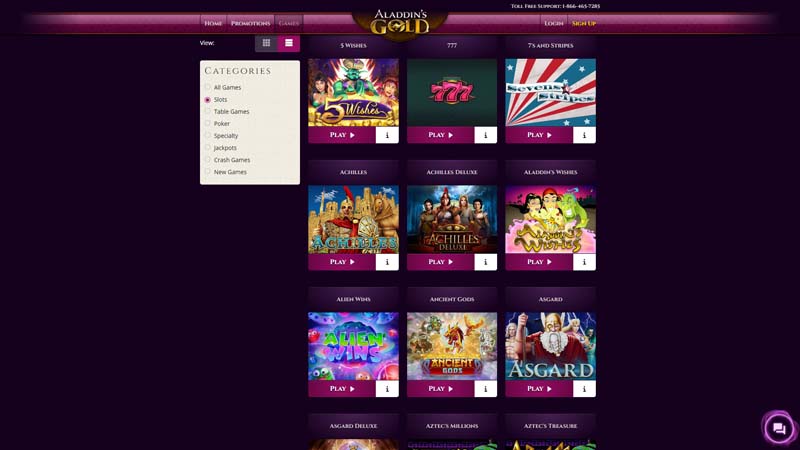 aladdins-gold-casino slots screenshot
