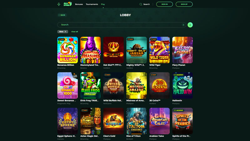 allstar slots screenshot