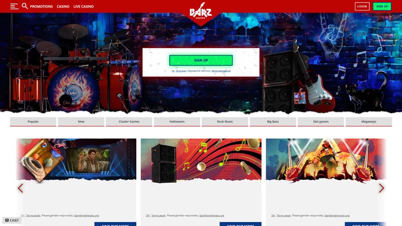 barz lobby screenshot