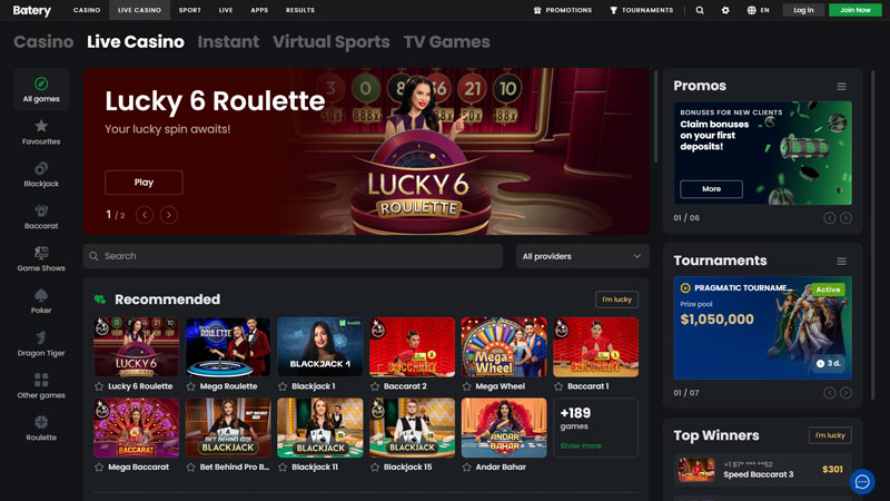 batery live screenshot