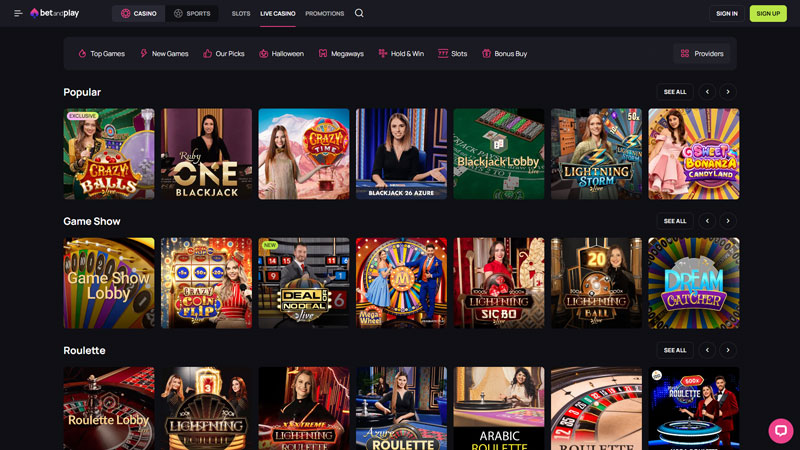 betandplay live screenshot