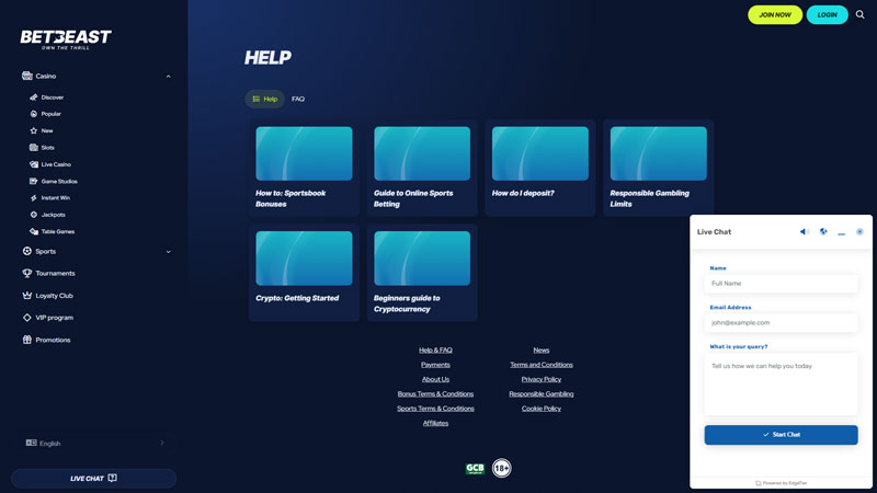 Thumbnail betbeast support