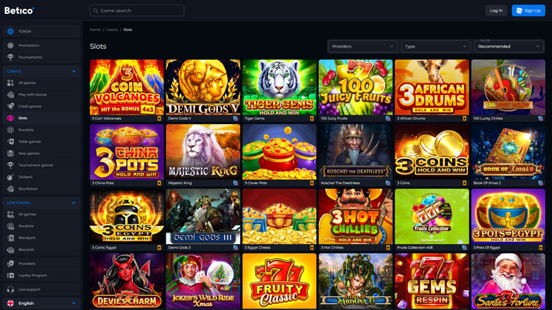 betico slots screenshot