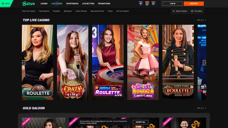 Thumbnail betinia live