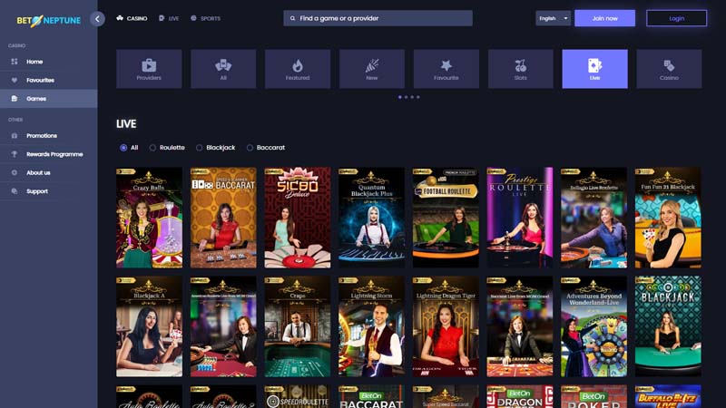 betneptune live screenshot