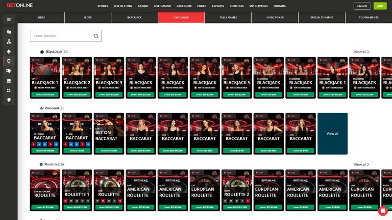 Thumbnail betonline live