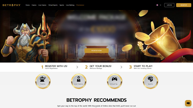 betrophy lobby screenshot