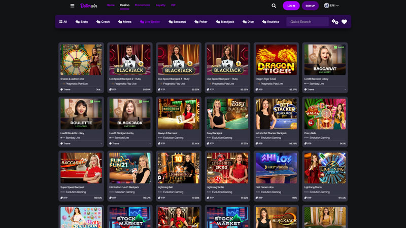 betterwin live screenshot