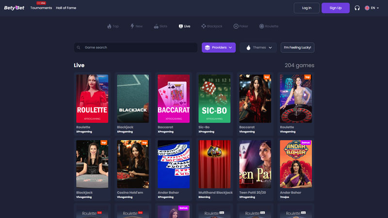 Thumbnail betybet live