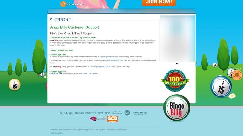 Thumbnail bingobilly-casino support