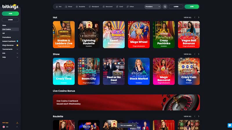 bitkingz live screenshot