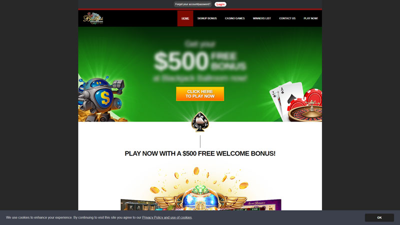 blackjack-ballroom lobby screenshot