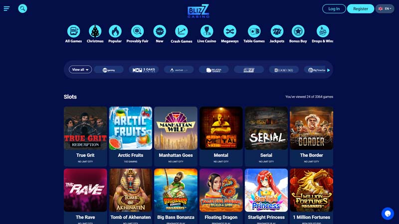 blizz-casino slots screenshot