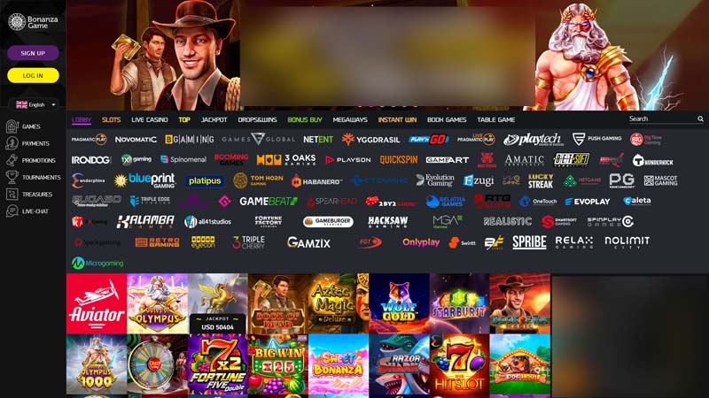 bonanza-game-casino lobby screenshot