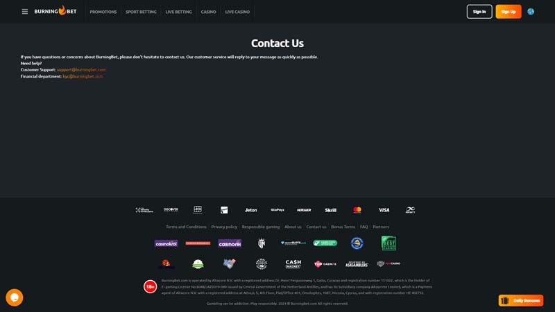 Thumbnail burningbet support