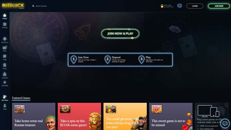 Thumbnail buzzluck-casino lobby