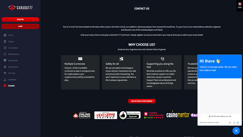 Thumbnail canada777 support