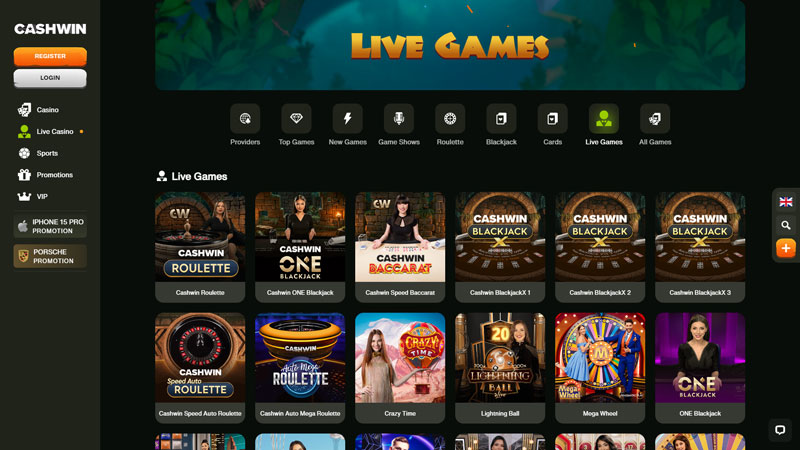 cashwin live screenshot