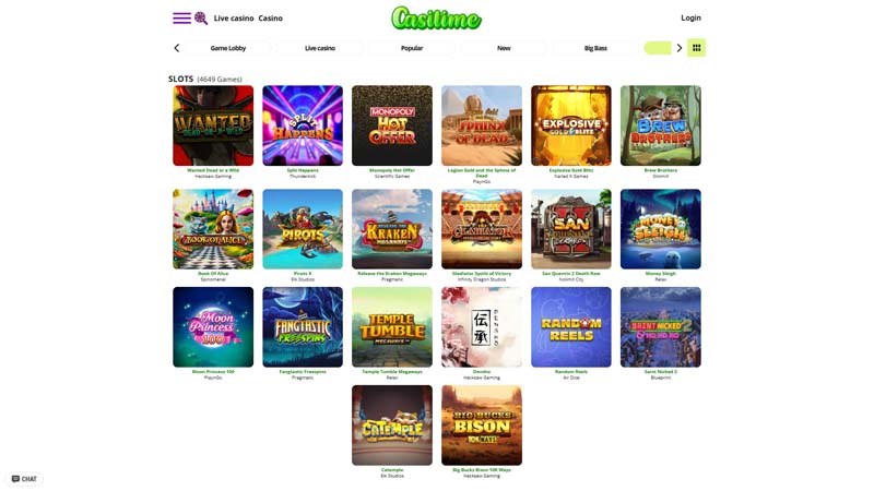 casilime slots screenshot