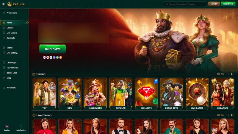 Thumbnail casinia-casino lobby