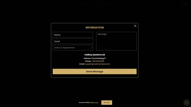 Thumbnail casino-empire support