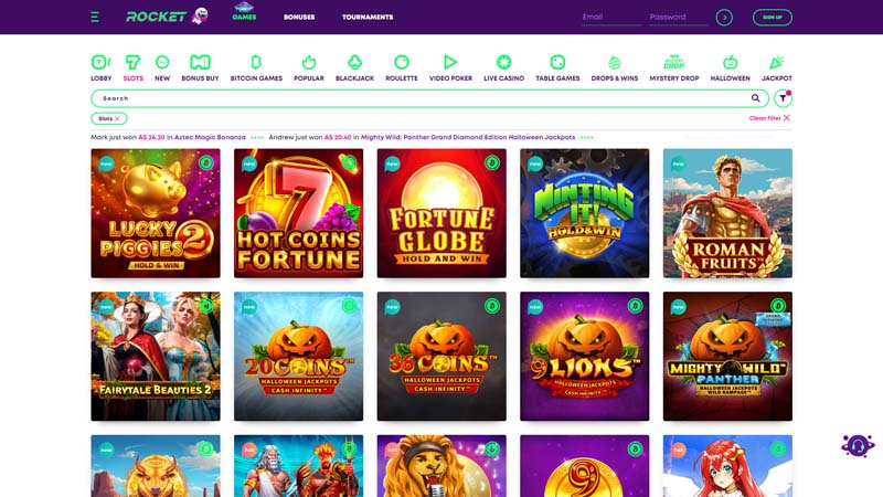 casino-rocket slots screenshot