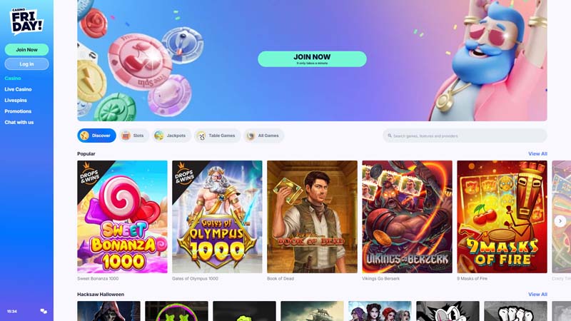 Thumbnail casinofriday lobby