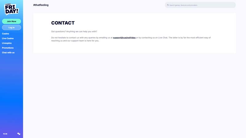 Thumbnail casinofriday support