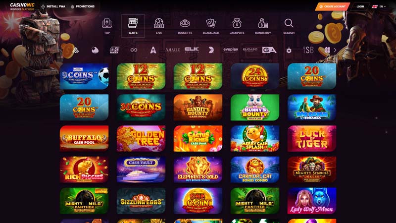casinonic slots screenshot