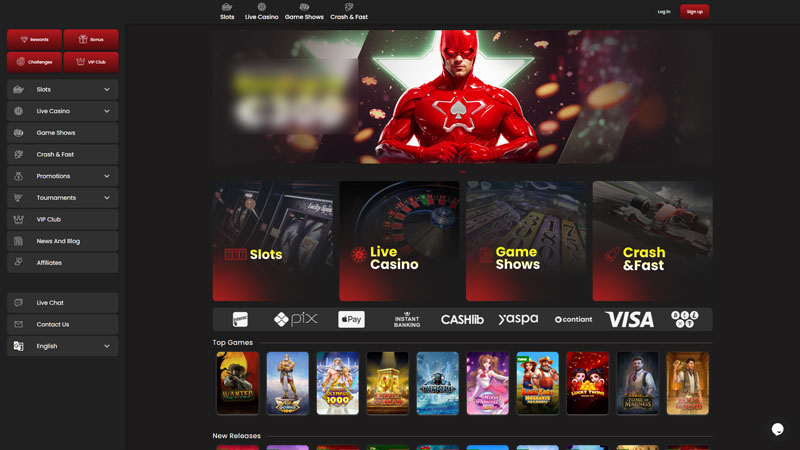 casinostars lobby screenshot