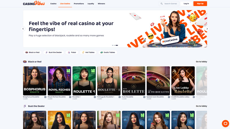 casinovibes live screenshot