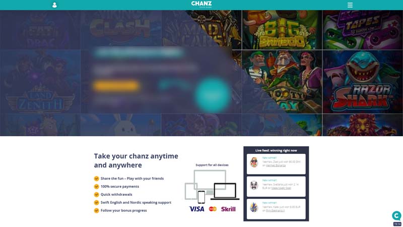 Thumbnail chanz-casino lobby