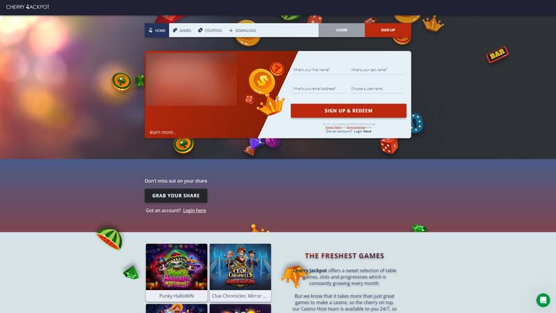 Thumbnail cherry-jackpot-casino lobby