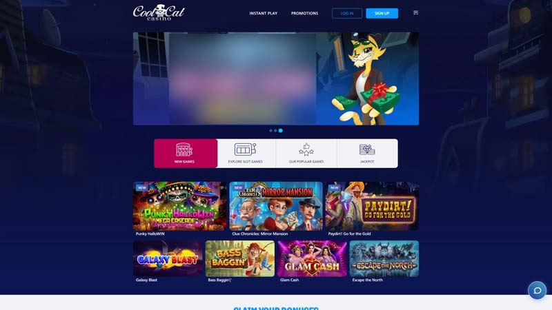 coolcat-casino lobby screenshot
