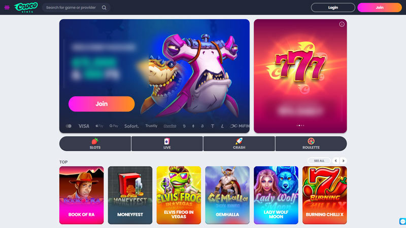Thumbnail crocoslots lobby