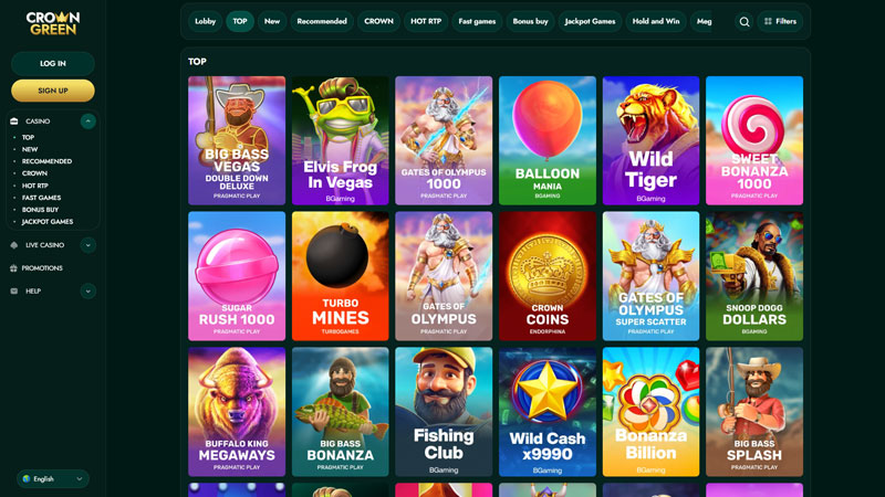 crowngreen slots screenshot