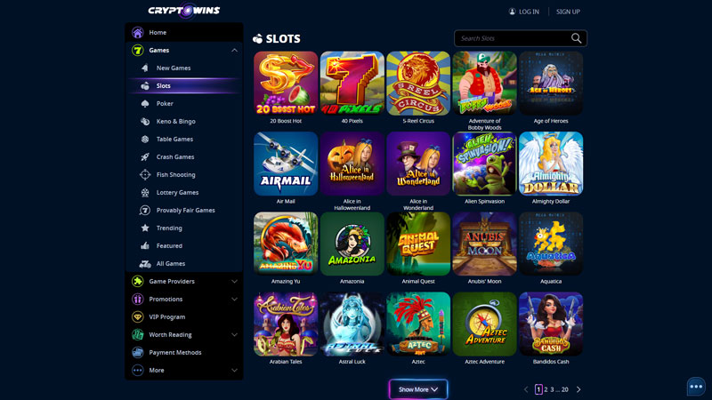 cryptowins slots screenshot