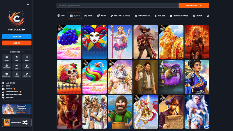 cusco-casino slots screenshot
