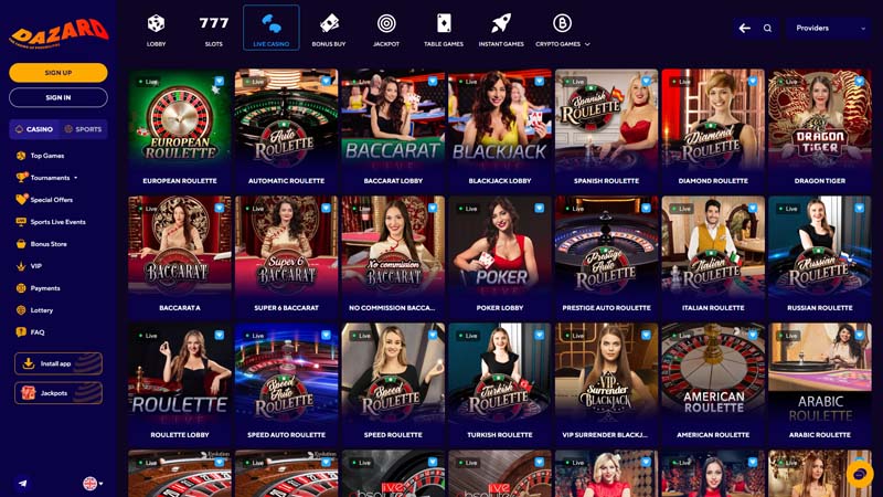 dazard live screenshot