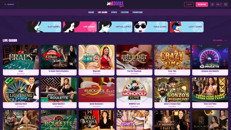 divas-luck live screenshot