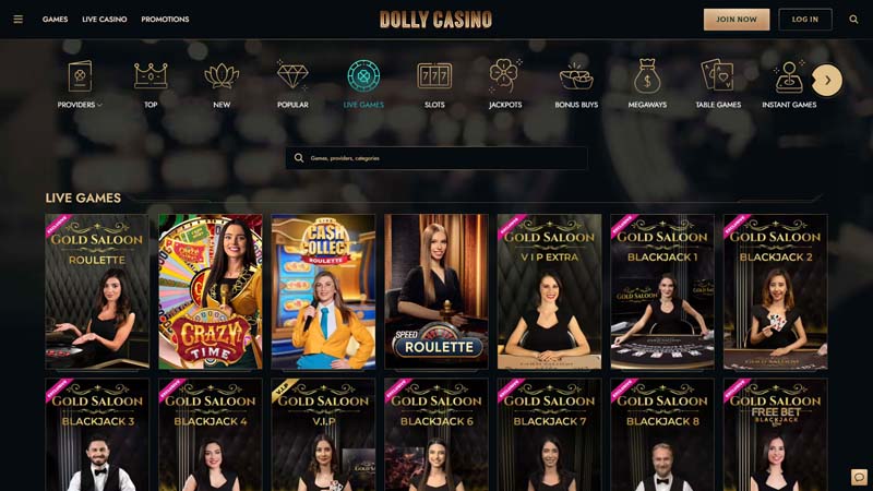 dollycasino live screenshot