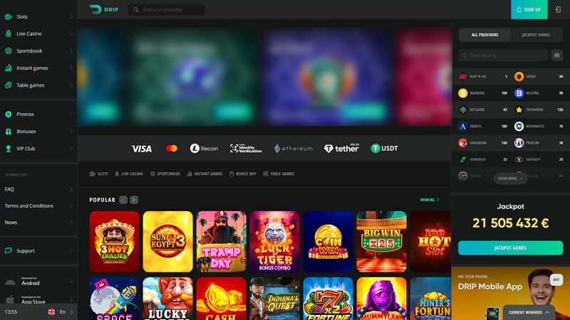 drip lobby screenshot