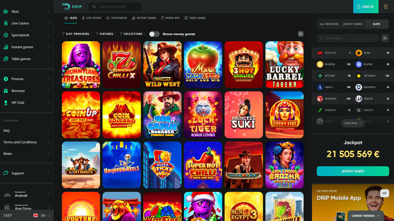 drip slots screenshot