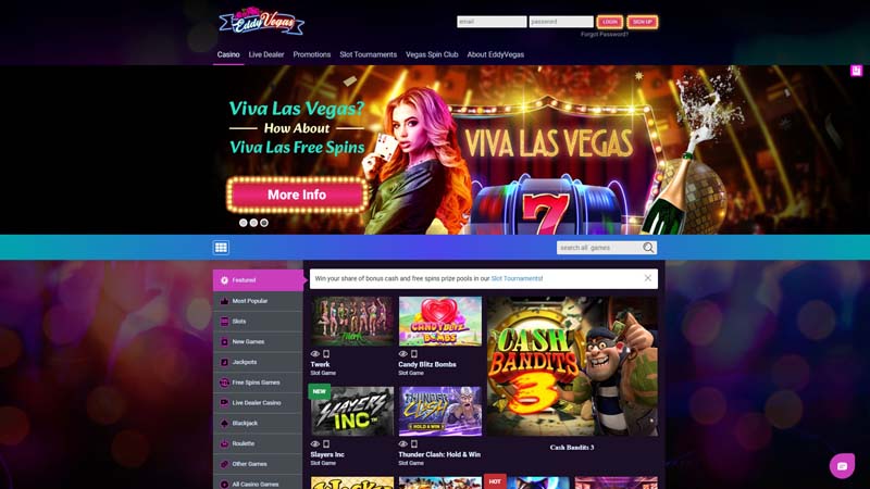 eddyvegas lobby screenshot