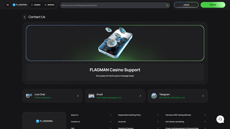 flagman support screenshot