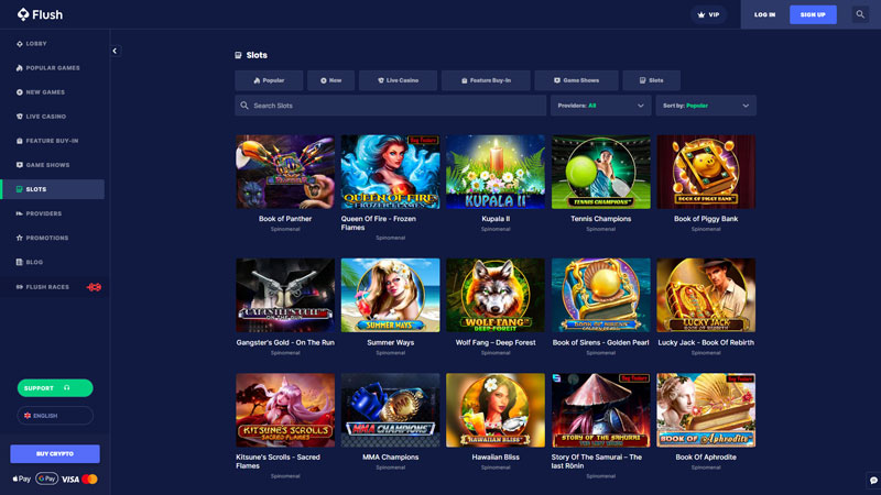 Thumbnail flush slots